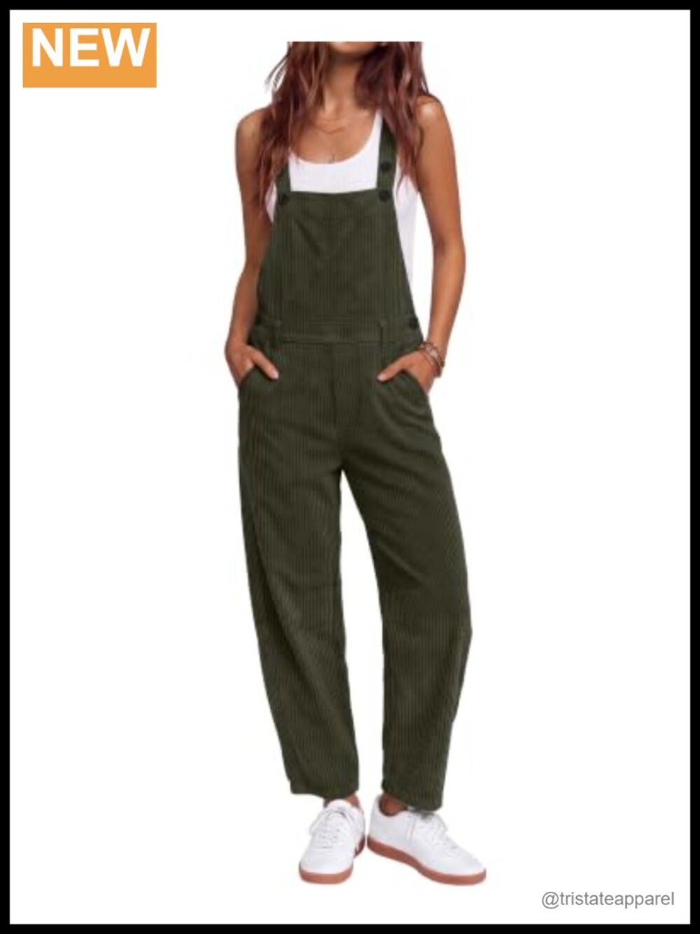 Corduroy Overalls for Women Barrel Bib Jumpsuit Wide Leg Adjustable Straps